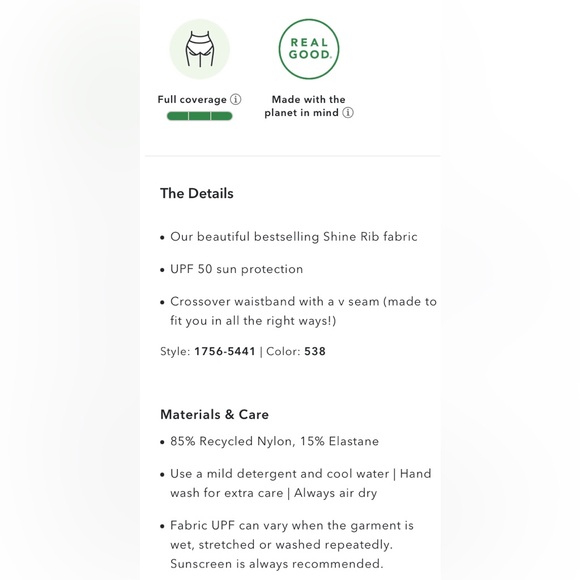 NWT Aerie Shine Rib Crossover High Waisted Bikini Bottoms - Picture 3 of 3